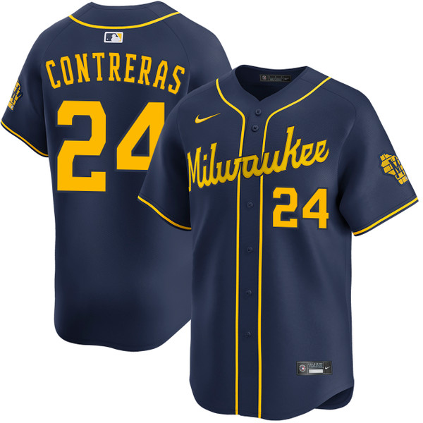 William Contreras Milwaukee Brewers Alternate Navy Limited Jersey