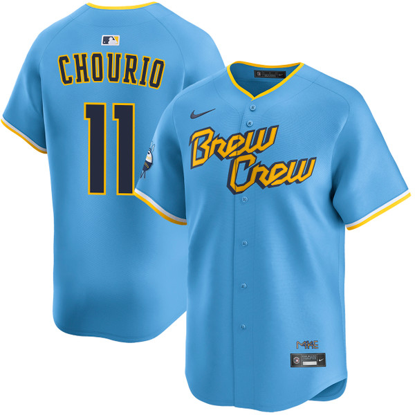 アリアケ　ジャガー2チャンピオン　3Renshoロゴ　NJS Jackson Chourio Milwaukee Brewers City Connect Limited Jersey by