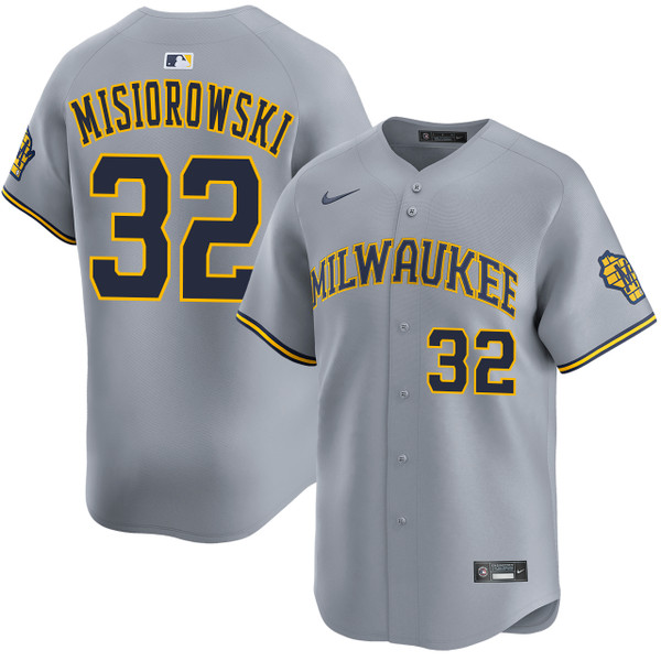Jacob Misiorowski Milwaukee Brewers Road Limited Jersey by NIKE