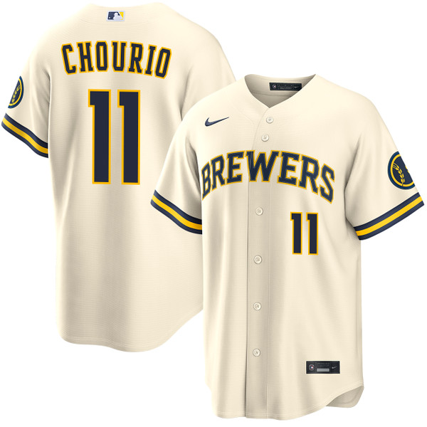 Jackson Chourio Milwaukee Brewers Home Stadium Jersey by NIKE