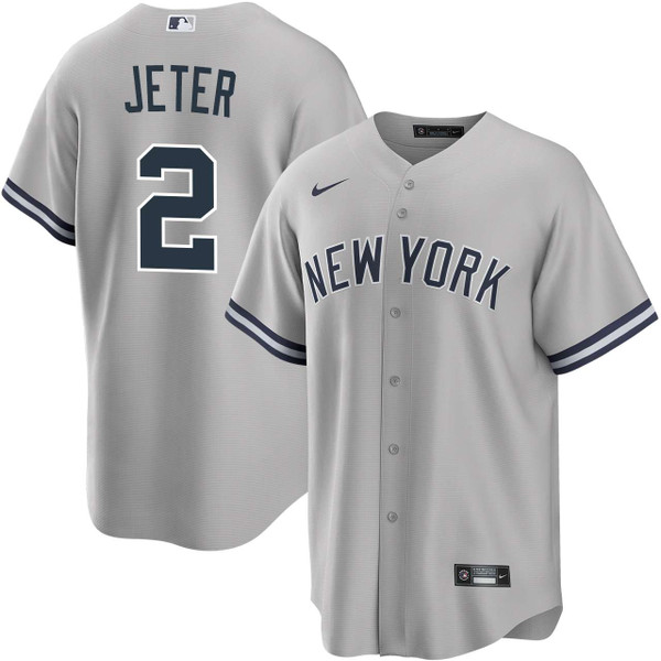 ナイキ ヤンキーズ ユニフォーム XLジーターYankees Jeter Derek Jeter New York Yankees Road Gray Jersey by NIKE® | Official MLB®