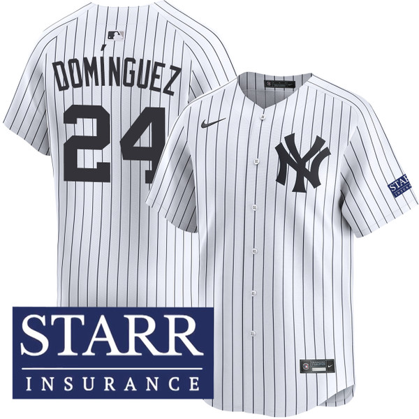 Jasson Domínguez New York Yankees Home Limited Starr Patch Jersey