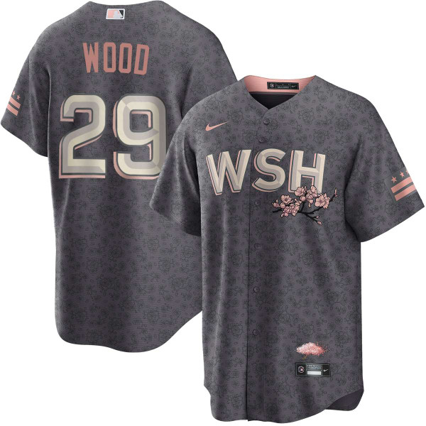 James Wood Washington Nationals Cherry Blossom City Connect Jersey