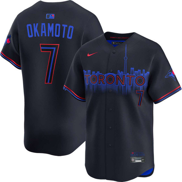 希少　トロント・ブルージェイズ OKAMOTO 7 ユニフォーム Kazuma Okamoto Toronto Blue Jays City Connect Limited Jersey by