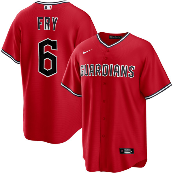 David Fry Cleveland Guardians Alternate Red Jersey by NIKE