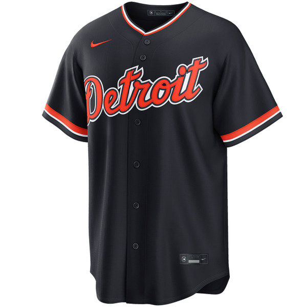 MLB “ Detroit Tigers “ Jersey ベースボールシャツ Detroit Tigers Alternate Navy Jersey by NIKE® | Official MLB