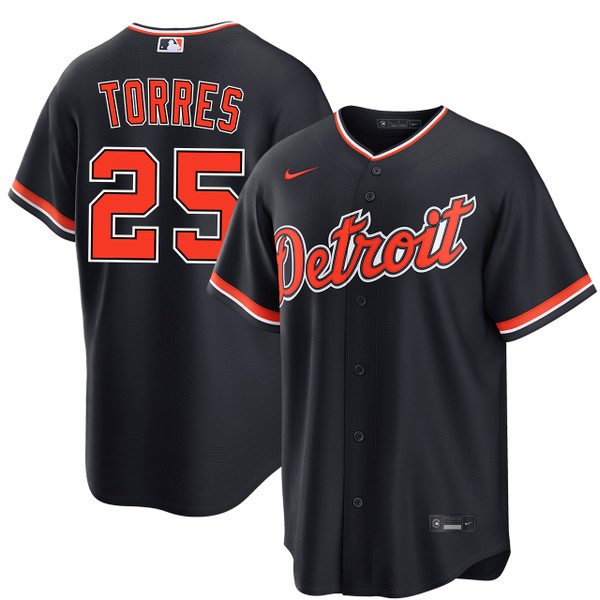 Gleyber Torres Detroit Tigers Alternate Navy Jersey by NIKE