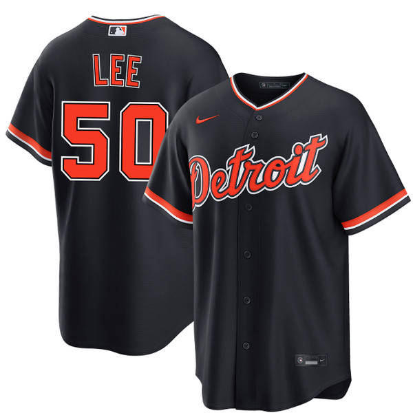 Hao-Yu Lee Detroit Tigers Alternate Navy Jersey by NIKE