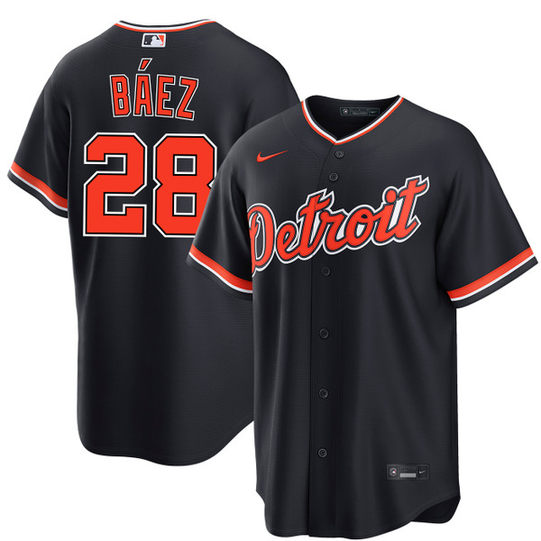 Javier Báez Detroit Tigers Alternate Navy Jersey by NIKE