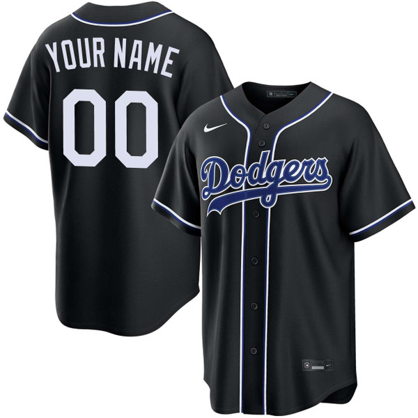 Nike Dodgers ユニフォーム Sサイズ Los Angeles Dodgers Personalized Black Carbon Jersey by NIKE