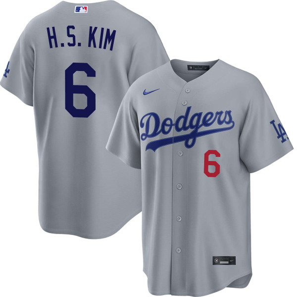 Hyeseong Kim Los Angeles Dodgers Road Stadium Jersey by NIKE