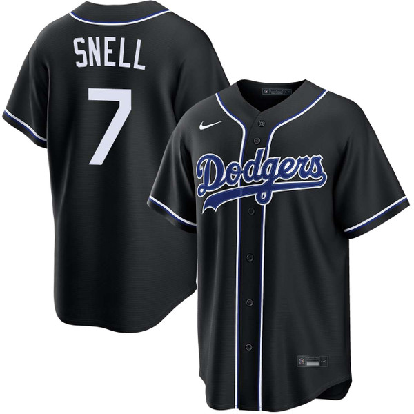 Blake Snell Los Angeles Dodgers Black Carbon Jersey by NIKE