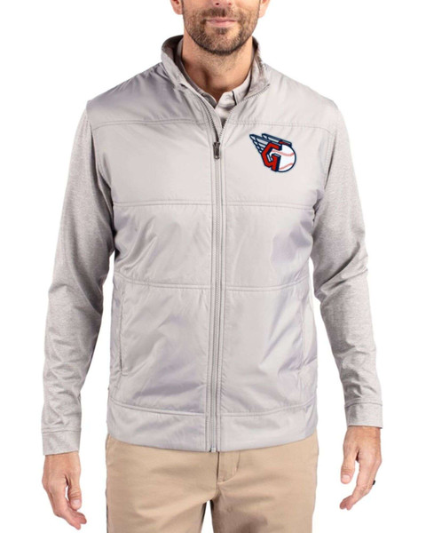 Cleveland Guardians Polished Stealth Hybrid Quilted Windbreaker