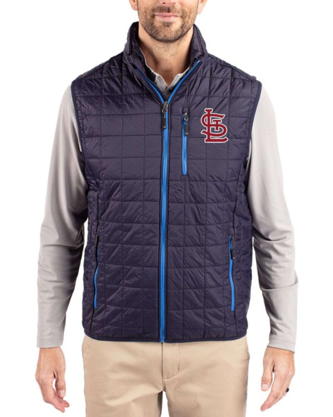 St. Louis Cardinals Dark Navy Rainier Insulated Puffer Full Zip Vest by ...