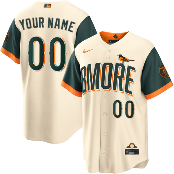 Baltimore Orioles Personalized Cream 2026 City Connect Jersey by