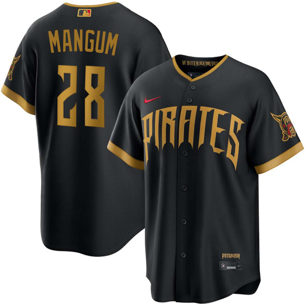 Jake Mangum Pittsburgh Pirates Black 2026 City Connect Stadium