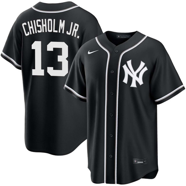 Jazz Chisholm Jr. New York Yankees Black Out Jersey by NIKE