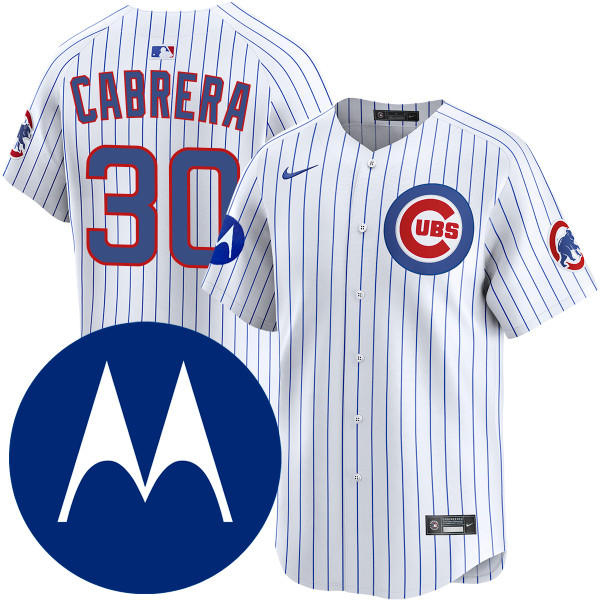 Edward Cabrera Chicago Cubs Home Limited Motorola Patch Jersey by