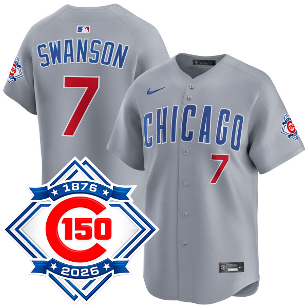 Dansby Swanson Chicago Cubs Road 150th Anniversary Limited Jersey