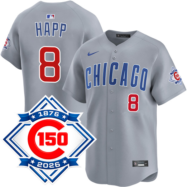 Ian Happ Chicago Cubs Road 150th Anniversary Limited Jersey by