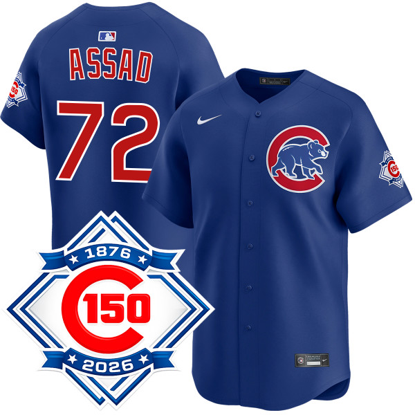 Javier Assad Chicago Cubs Alternate Royal 150th Anniversary