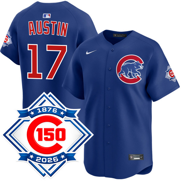 Tyler Austin Chicago Cubs Alternate Royal 150th Anniversary
