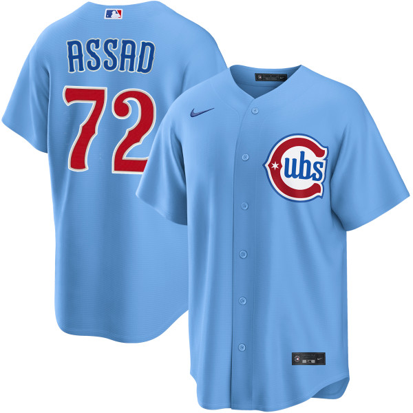 Javier Assad Chicago Cubs Alternate Blues Jersey by NIKE