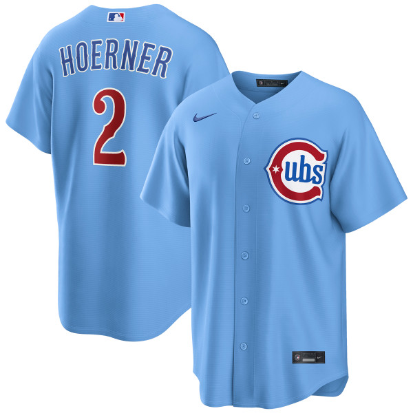 Nico Hoerner Chicago Cubs Alternate Blues Jersey by NIKE
