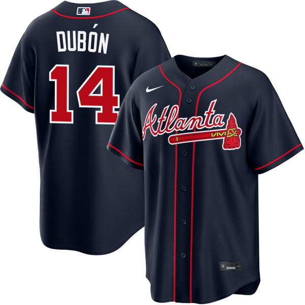 Mauricio Dubón Atlanta Braves Alternate Navy Jersey by NIKE