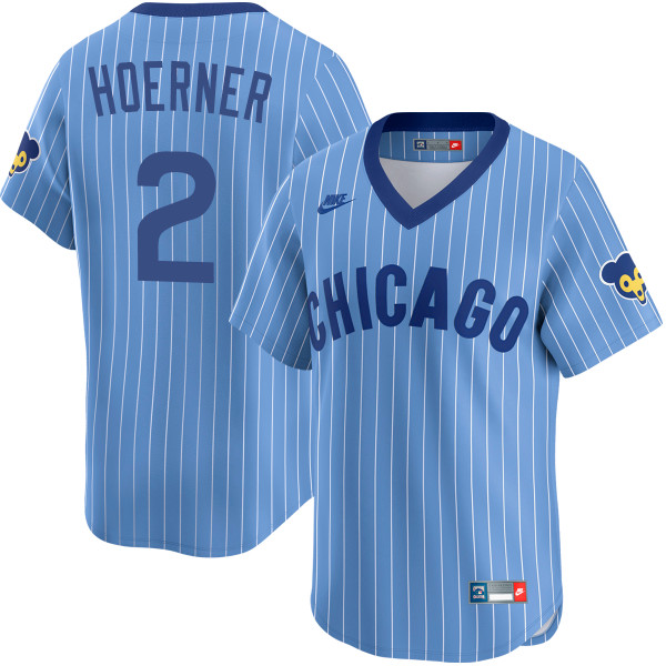 Nico Hoerner Chicago Cubs 1978 Light Blue Cooperstown Limited
