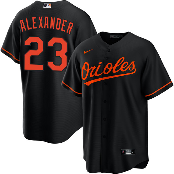 Blaze Alexander Baltimore Orioles Alternate Black Jersey by NIKE