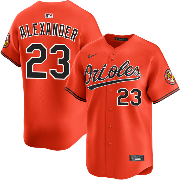 Blaze Alexander Baltimore Orioles Alternate Orange Limited Jersey