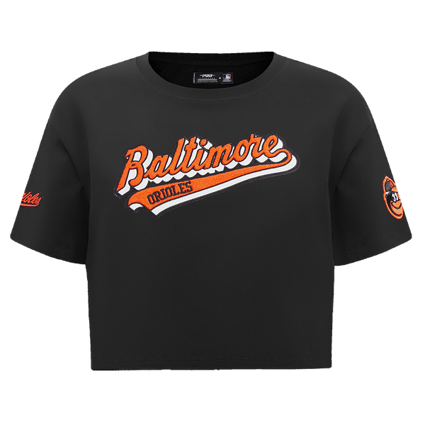 Baltimore Orioles Women's Script Tail Boxy Tee by Pro Standard