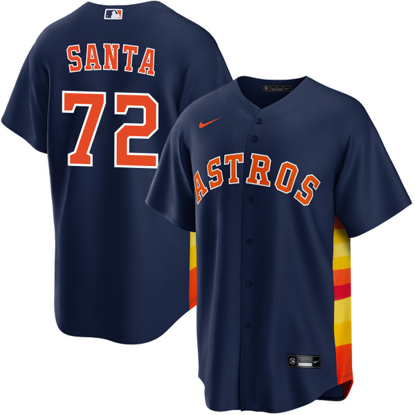 Alimber Santa Houston Astros Alternate Navy Jersey by NIKE
