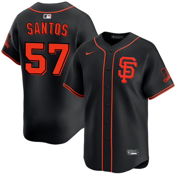 Gregory Santos San Francisco Giants Alternate Black Limited Jersey