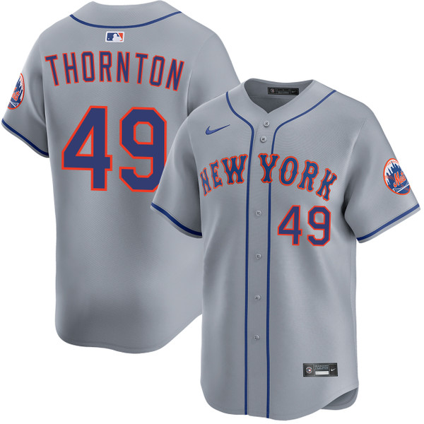 Zach Thornton New York Mets Road Gray Limited Jersey by NIKE
