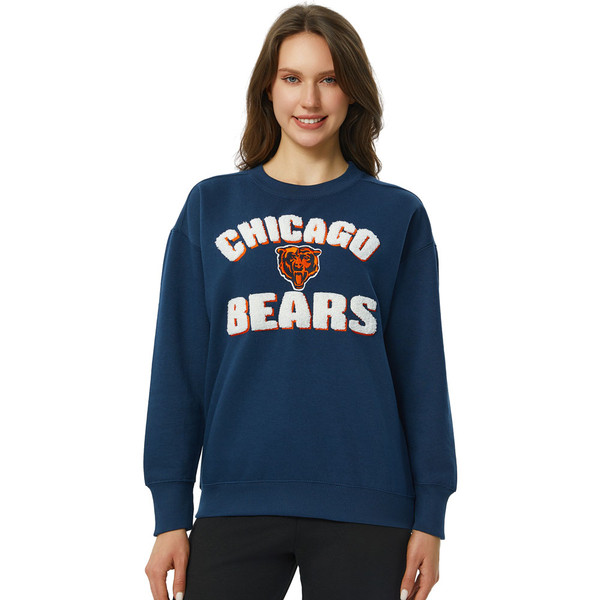 Chicago Bears Ladies' Ascent Long Sleeve Chenille Crewneck