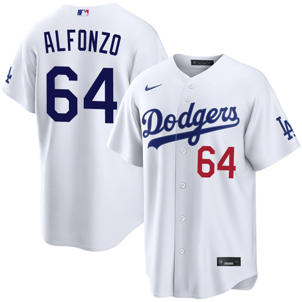 Eliezer Alfonzo Los Angeles Dodgers Home Stadium Jersey by NIKE
