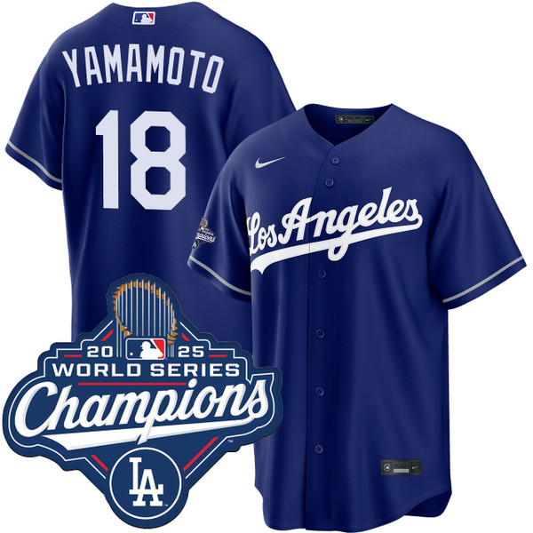 Yoshinobu Yamamoto Los Angeles Dodgers Alternate Royal World