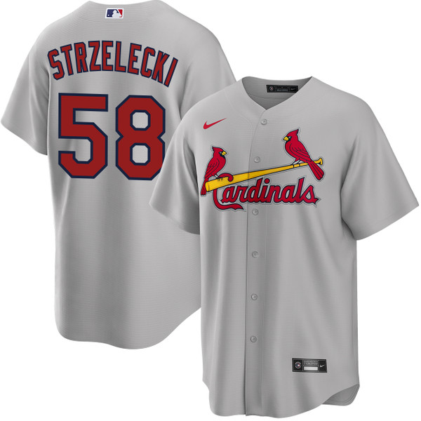 Peter Strzelecki St. Louis Cardinals Road Jersey by NIKE
