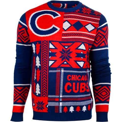 Men's Klew Navy Chicago Bears Light-Up Ugly Sweater