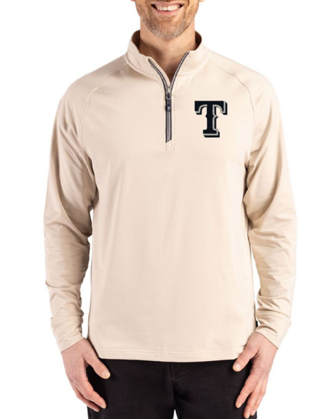 Texas Rangers Mono Wheat Adapt Soft Knit Stretch Quarter Zip