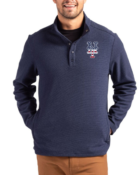 Naviverse ナビバース Luckycap Navy ネイビー New York Mets Stars And Stripes Navy Blue Hunts Point Fleece