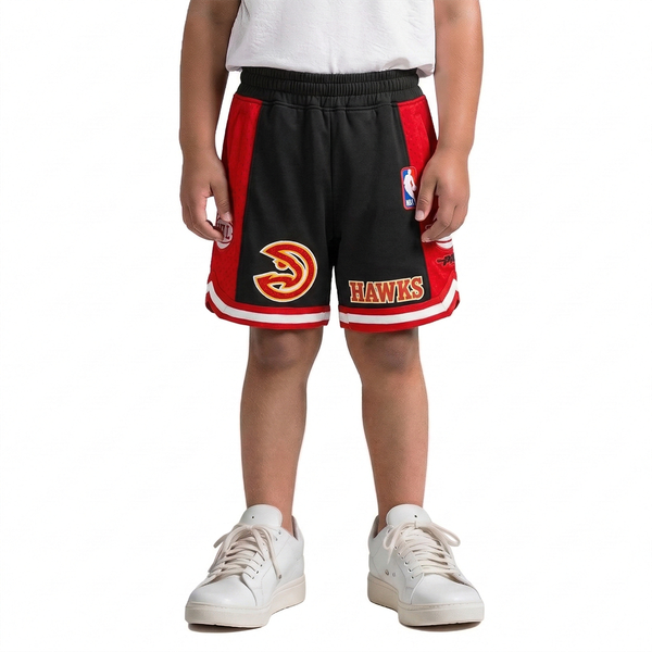 Atlanta Hawks Black/Red Classic Toddler Boy's Fleece 2.0 Short