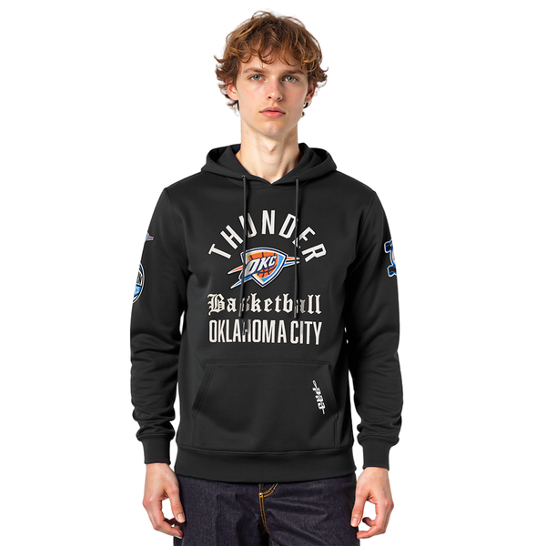 Oklahoma City Thunder Black Modern Originals Men's Fleece Pullover