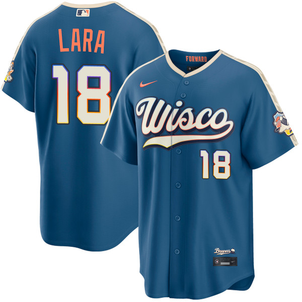 Luis Lara Milwaukee Brewers Mineral Blue 2026 City Connect Stadium
