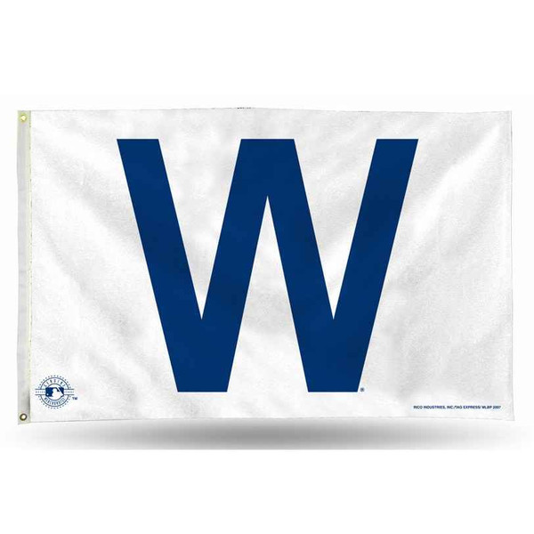 Chicago Cubs 3' x 5' W Flag with Logos by Rico