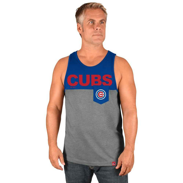 Chicago Cubs Throw the Towel Pocket Tank Top by Majestic