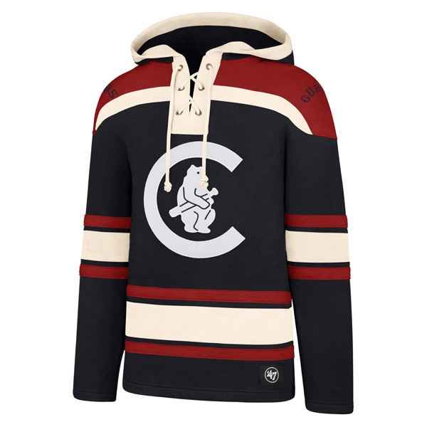 Chicago Cubs Fall Navy Cooperstown Long-Sleeve Hoodie Shirt by '47