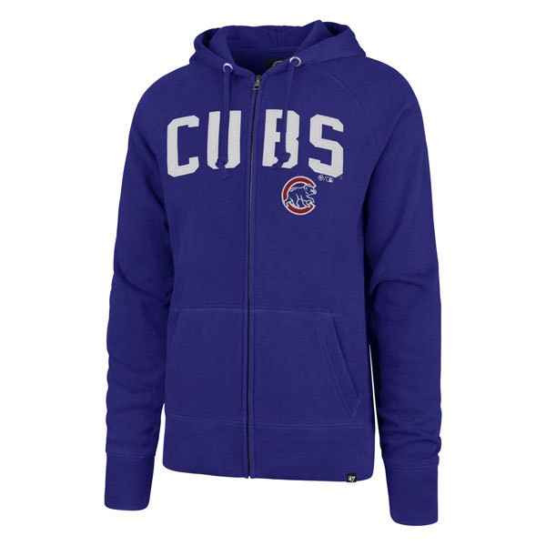 47 Brand Chicago Cubs Pullover Hoodie Blue Mens Medium